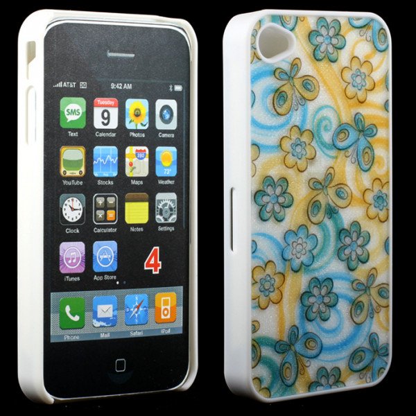 Wholesale iPhone 4 4S Blue Butterfly Design Case